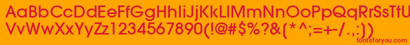 ItcAvantGardeGothicLtMedium Font – Red Fonts on Orange Background