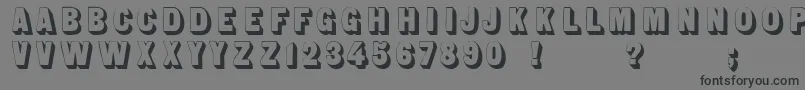 フォントSans Serif Shaded – 黒い文字の灰色の背景