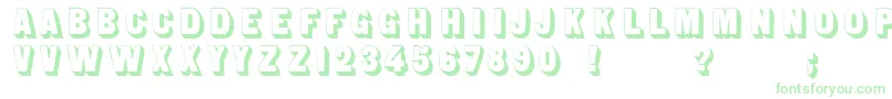 Fonte Sans Serif Shaded – fontes verdes em um fundo branco