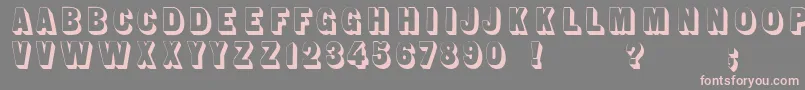 Fonte Sans Serif Shaded – fontes rosa em um fundo cinza