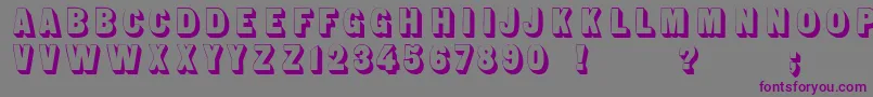 Sans Serif Shaded Font – Purple Fonts on Gray Background