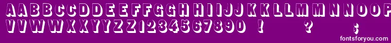 Sans Serif Shaded Font – White Fonts on Purple Background