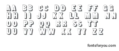 Przegląd czcionki Sans Serif Shaded