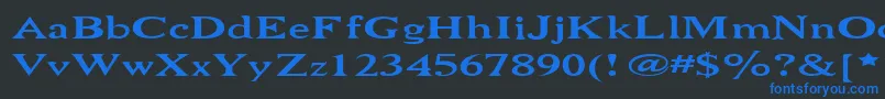 Niewcmw Font – Blue Fonts on Black Background