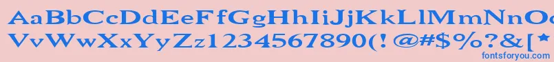 Niewcmw Font – Blue Fonts on Pink Background