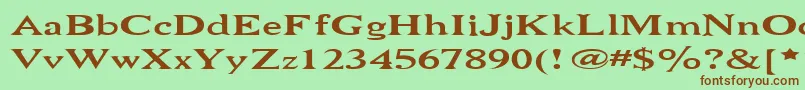 Niewcmw Font – Brown Fonts on Green Background