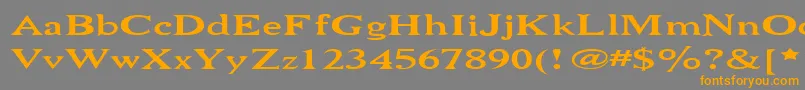 Niewcmw Font – Orange Fonts on Gray Background