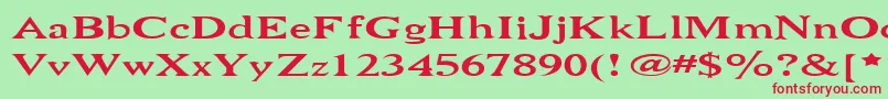 Niewcmw Font – Red Fonts on Green Background