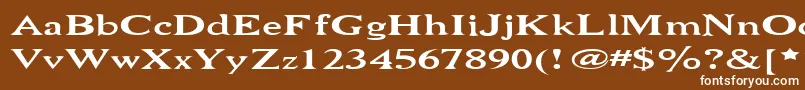 Niewcmw Font – White Fonts on Brown Background