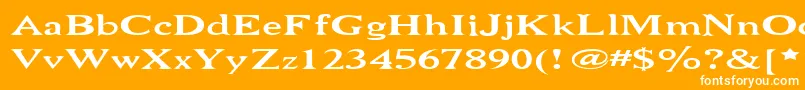 Niewcmw Font – White Fonts on Orange Background