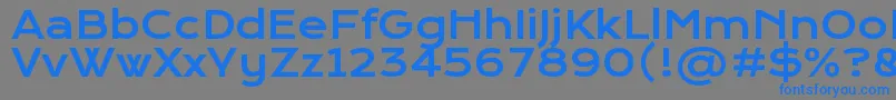 KronaoneRegular-Schriftart – Blaue Schriften auf grauem Hintergrund