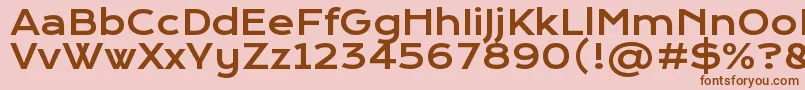 KronaoneRegular Font – Brown Fonts on Pink Background