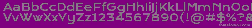 フォントKronaoneRegular – 紫の背景に灰色の文字