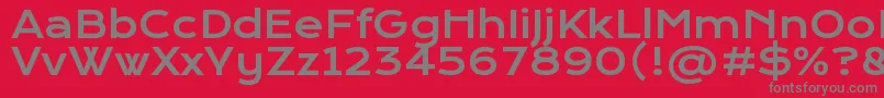 フォントKronaoneRegular – 赤い背景に灰色の文字