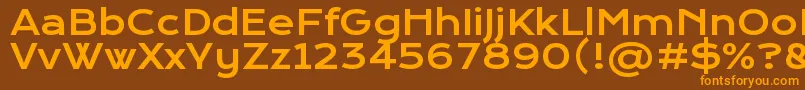 KronaoneRegular Font – Orange Fonts on Brown Background