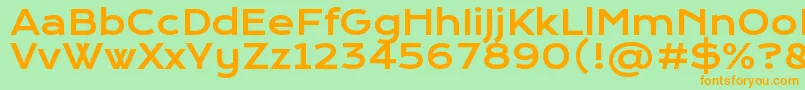 KronaoneRegular Font – Orange Fonts on Green Background