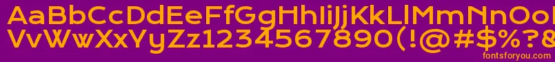 KronaoneRegular Font – Orange Fonts on Purple Background