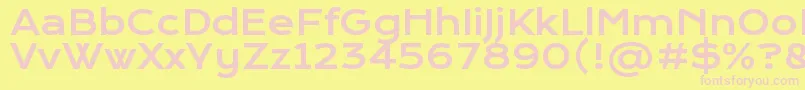 KronaoneRegular Font – Pink Fonts on Yellow Background