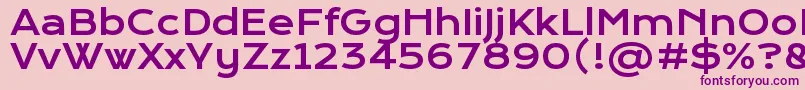 KronaoneRegular-fontti – violetit fontit vaaleanpunaisella taustalla