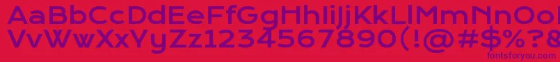 KronaoneRegular Font – Purple Fonts on Red Background