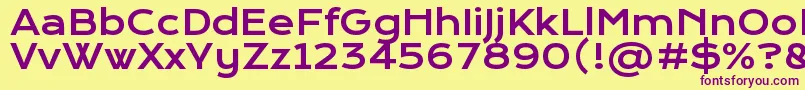 KronaoneRegular Font – Purple Fonts on Yellow Background