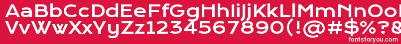 フォントKronaoneRegular – 赤い背景に白い文字