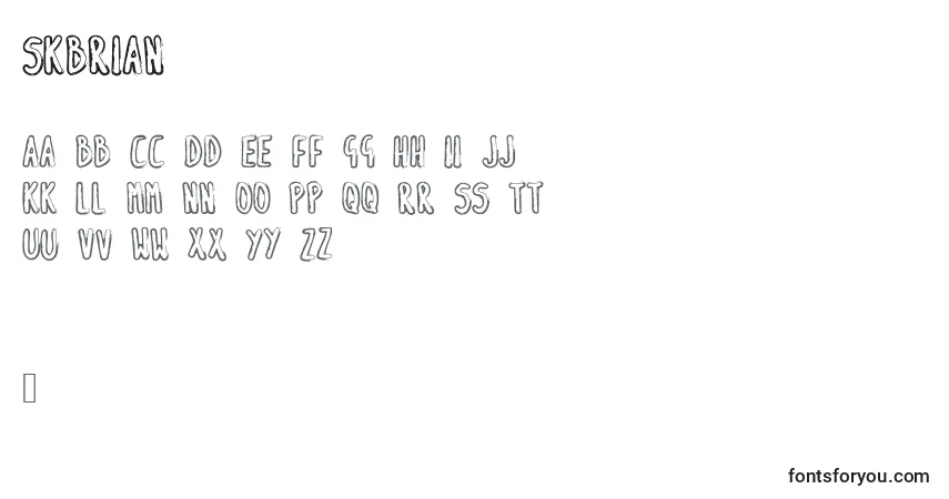 characters of skbrian font, letter of skbrian font, alphabet of  skbrian font