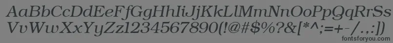 フォントErBukinist1251Italic – 黒い文字の灰色の背景