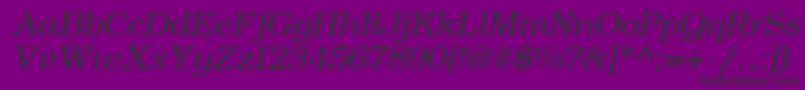 ErBukinist1251Italic Font – Black Fonts on Purple Background