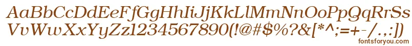 ErBukinist1251Italic Font – Brown Fonts on White Background