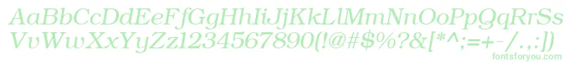 Czcionka ErBukinist1251Italic – zielone czcionki