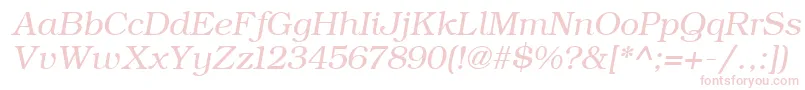 Шрифт ErBukinist1251Italic – розовые шрифты на белом фоне