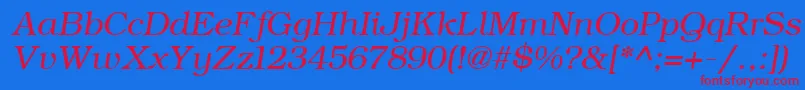 Шрифт ErBukinist1251Italic – красные шрифты на синем фоне