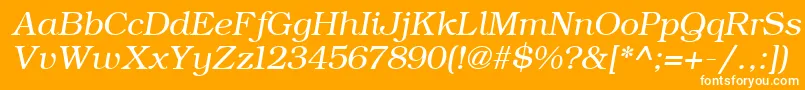 ErBukinist1251Italic Font – White Fonts on Orange Background