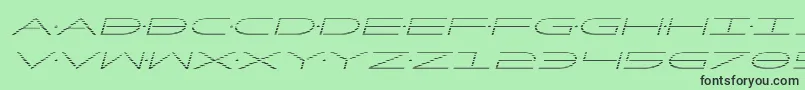 フォントFactorgradital – 緑の背景に黒い文字