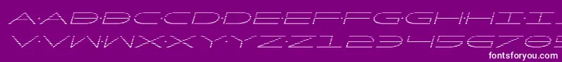 フォントFactorgradital – 紫の背景に白い文字