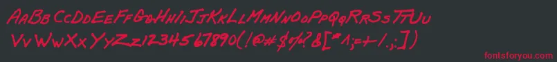 PapamanoAoe Font – Red Fonts on Black Background