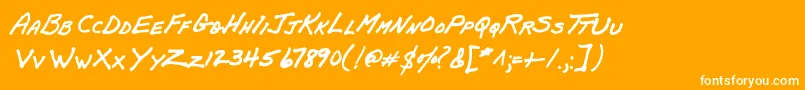 PapamanoAoe Font – White Fonts on Orange Background