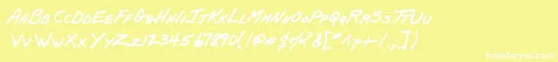 PapamanoAoe Font – White Fonts on Yellow Background