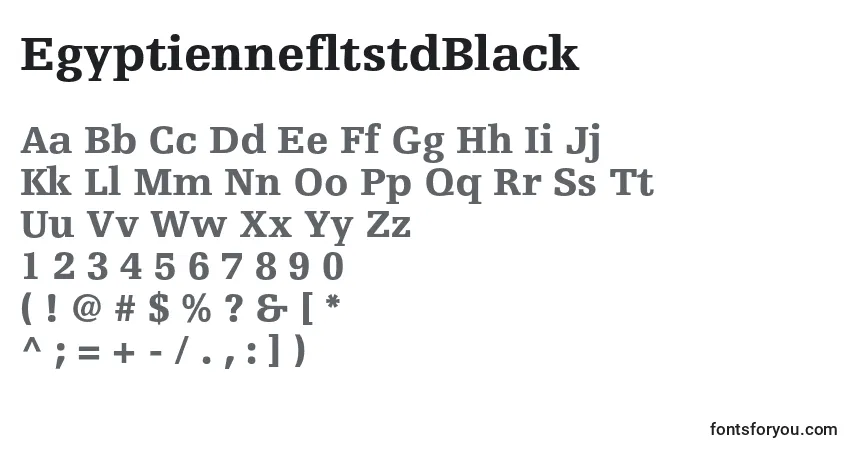 A fonte EgyptiennefltstdBlack – alfabeto, números, caracteres especiais