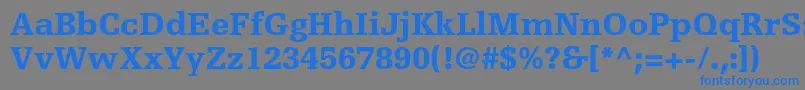 EgyptiennefltstdBlack Font – Blue Fonts on Gray Background