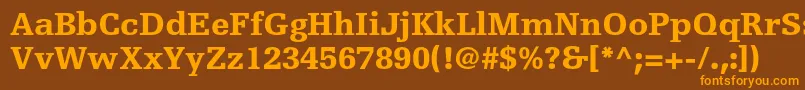 EgyptiennefltstdBlack Font – Orange Fonts on Brown Background