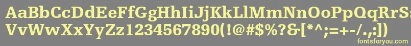 EgyptiennefltstdBlack Font – Yellow Fonts on Gray Background