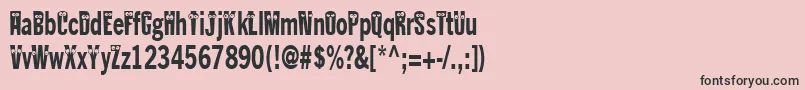 Kablokheadjam-Schriftart – Schwarze Schriften auf rosa Hintergrund
