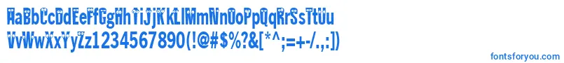 Kablokheadjam Font – Blue Fonts on White Background