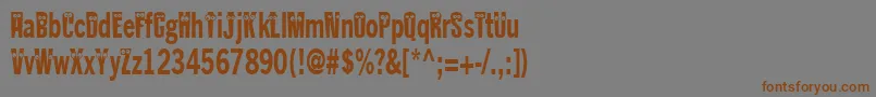 Шрифт Kablokheadjam – коричневые шрифты на сером фоне
