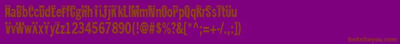 Kablokheadjam Font – Brown Fonts on Purple Background