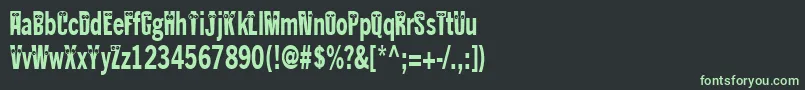 Kablokheadjam Font – Green Fonts on Black Background