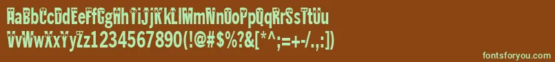 Kablokheadjam Font – Green Fonts on Brown Background