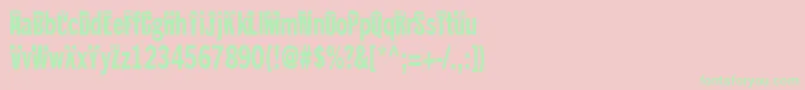 Kablokheadjam-Schriftart – Grüne Schriften auf rosa Hintergrund